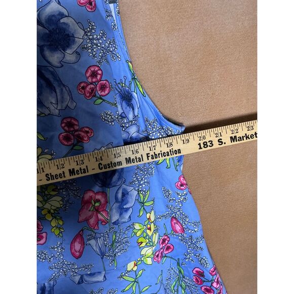 Talbots Woman Blue Floral charming whimsical Dress Size 18W - Picture 7 of 10